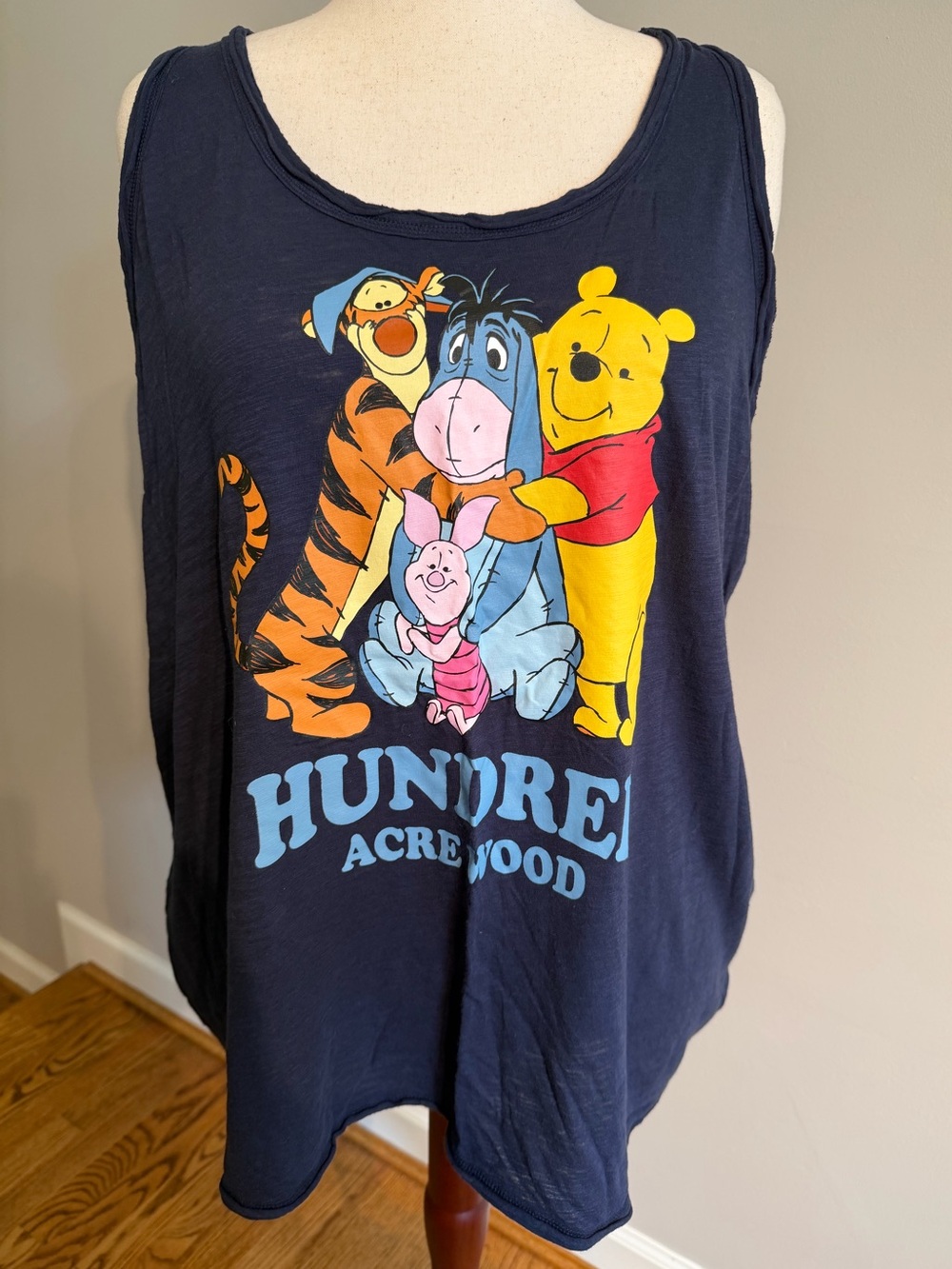 DisneyXTorrid Winnie the Pooh Lightweight Raw Edge Tank- Torrid Size 3(22-24,3X)